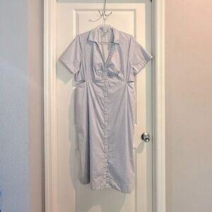 Striped Blue Shirt Dress